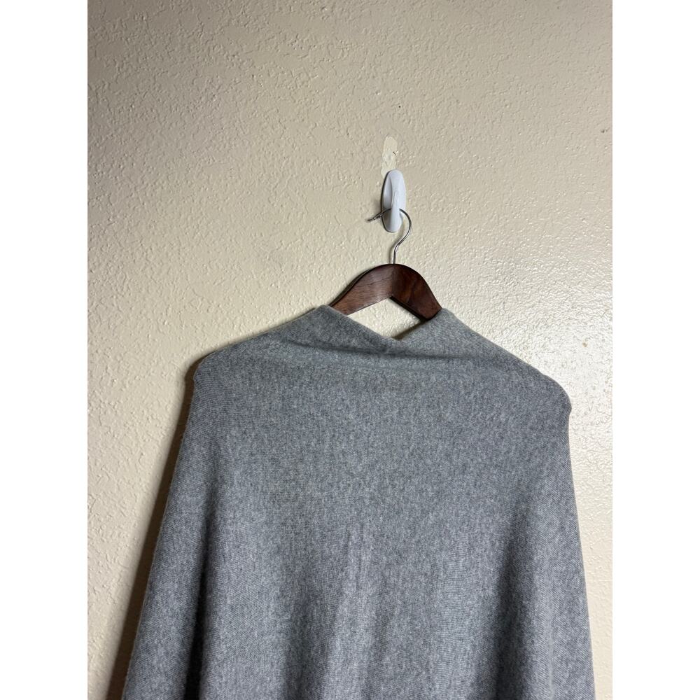 Quince Mongolian Cashmere Poncho Heather Gray One Size 100% Cashmere - Picture 9 of 10